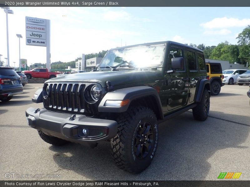 Sarge Green / Black 2020 Jeep Wrangler Unlimited Willys 4x4
