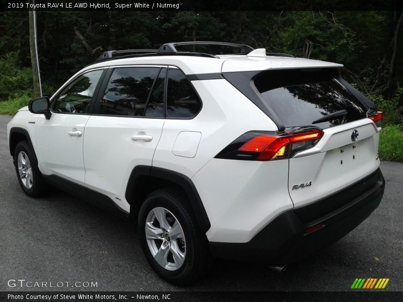 Super White / Nutmeg 2019 Toyota RAV4 LE AWD Hybrid