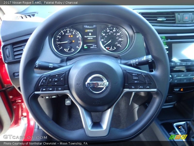 Palatial Ruby / Charcoal 2017 Nissan Rogue S AWD