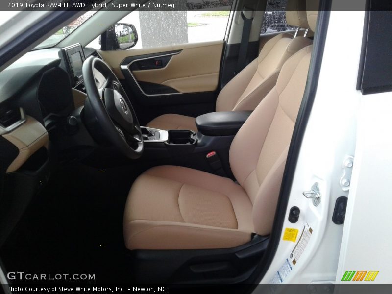Super White / Nutmeg 2019 Toyota RAV4 LE AWD Hybrid