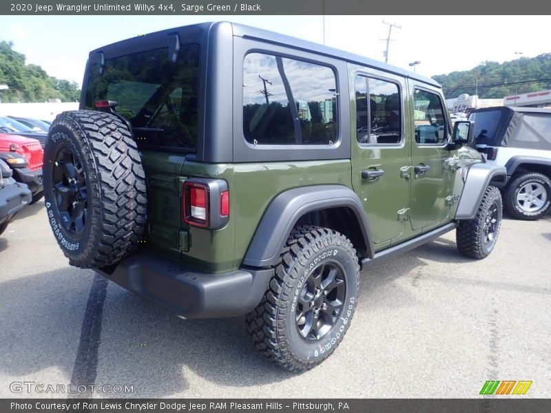 Sarge Green / Black 2020 Jeep Wrangler Unlimited Willys 4x4