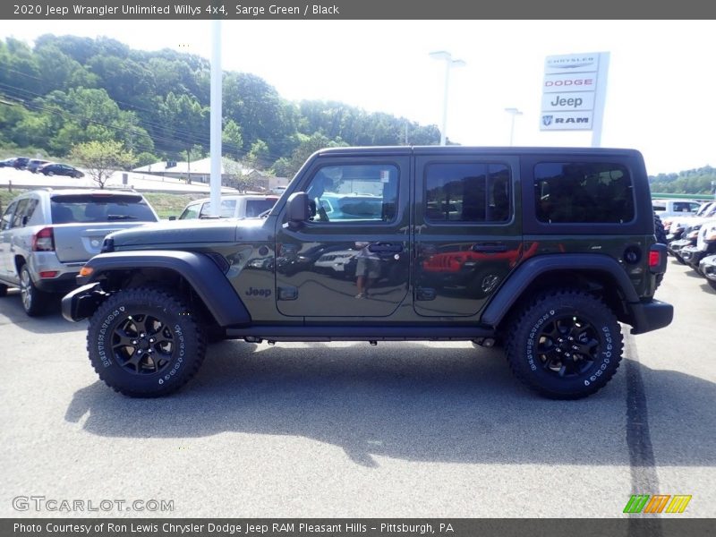 Sarge Green / Black 2020 Jeep Wrangler Unlimited Willys 4x4