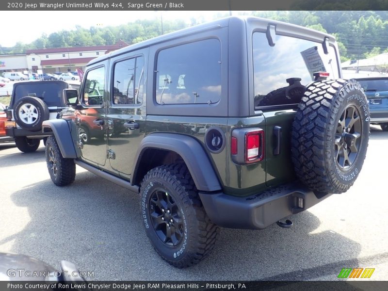 Sarge Green / Black 2020 Jeep Wrangler Unlimited Willys 4x4