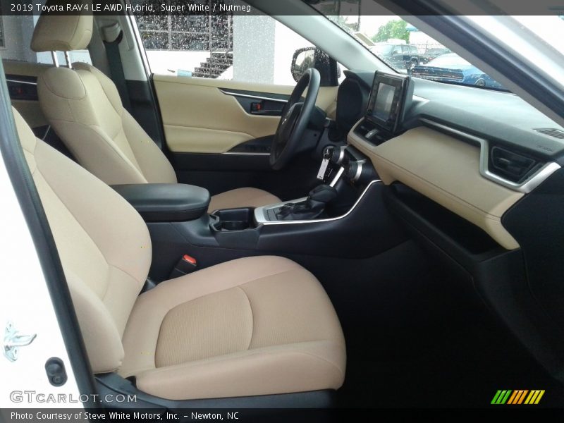 Super White / Nutmeg 2019 Toyota RAV4 LE AWD Hybrid