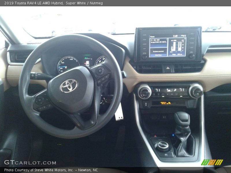 Super White / Nutmeg 2019 Toyota RAV4 LE AWD Hybrid