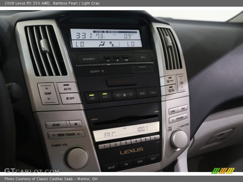 Bamboo Pearl / Light Gray 2008 Lexus RX 350 AWD