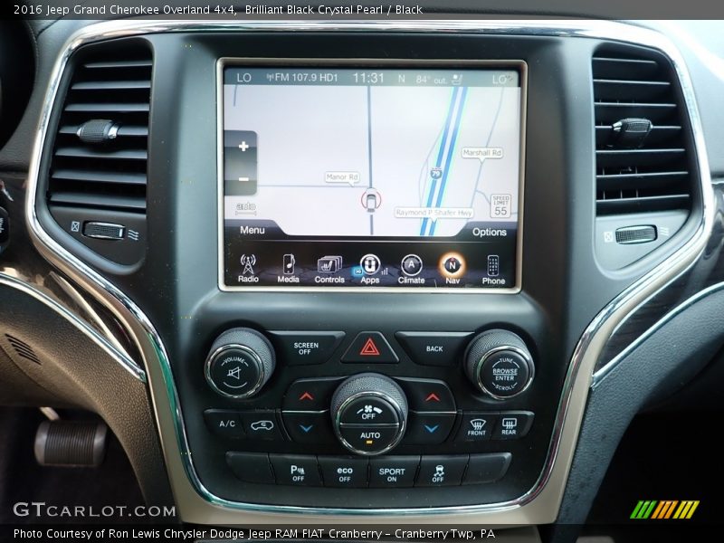 Navigation of 2016 Grand Cherokee Overland 4x4