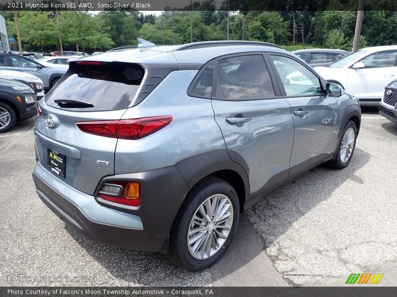 Sonic Silver / Black 2021 Hyundai Kona SEL AWD