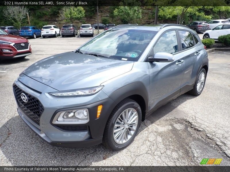 Sonic Silver / Black 2021 Hyundai Kona SEL AWD