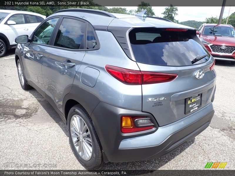 Sonic Silver / Black 2021 Hyundai Kona SEL AWD