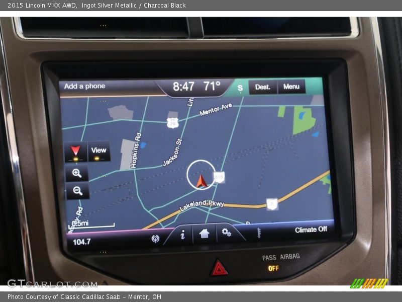 Navigation of 2015 MKX AWD