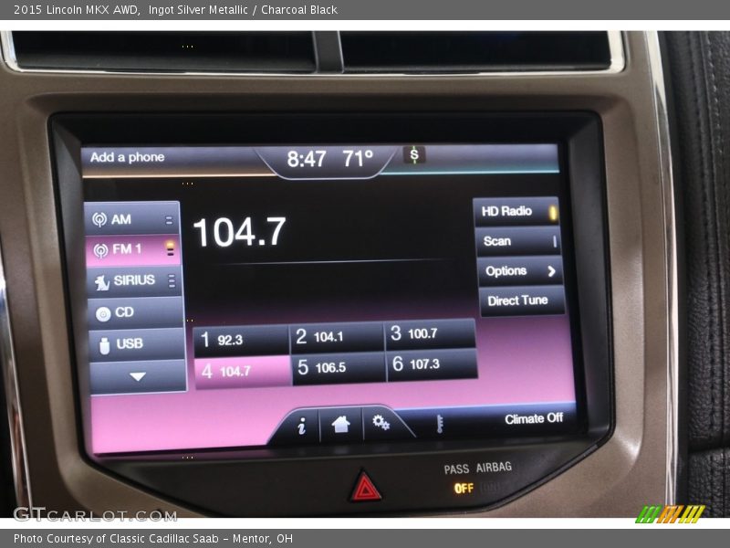Audio System of 2015 MKX AWD