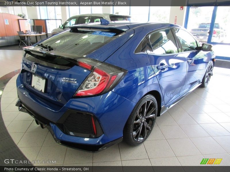 Aegean Blue Metallic / Black 2017 Honda Civic Sport Touring Hatchback