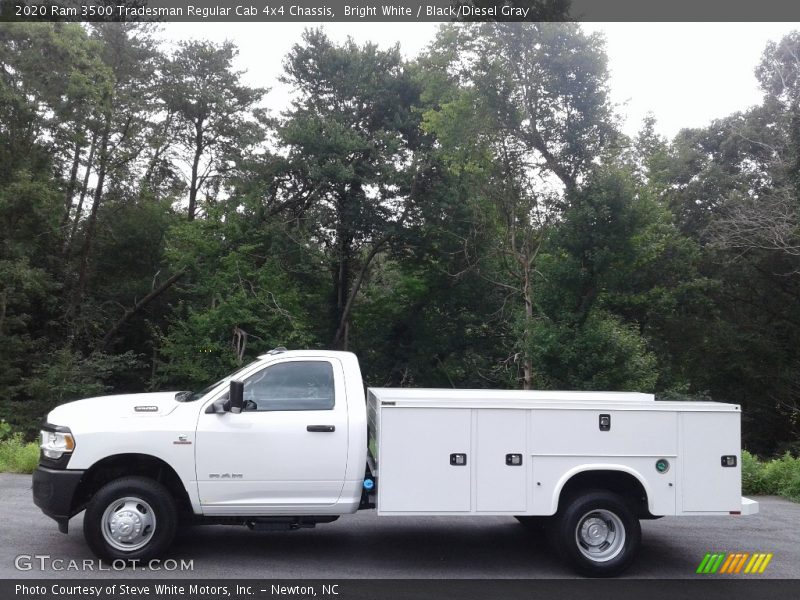 Bright White / Black/Diesel Gray 2020 Ram 3500 Tradesman Regular Cab 4x4 Chassis