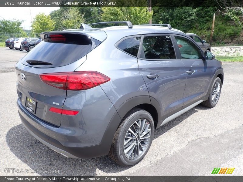Coliseum Gray Metallic / Gray 2021 Hyundai Tucson SEL AWD