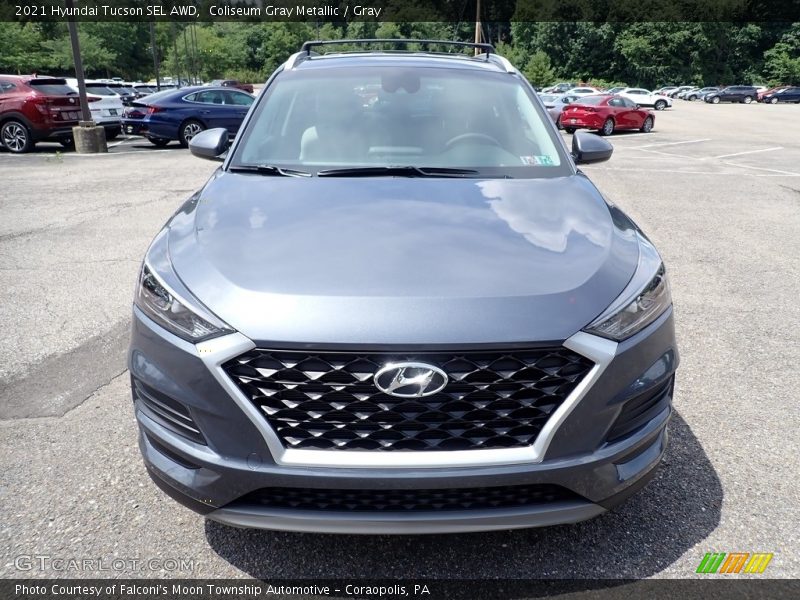 Coliseum Gray Metallic / Gray 2021 Hyundai Tucson SEL AWD