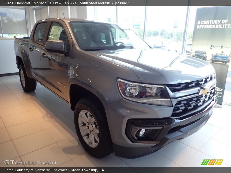 Satin Steel Metallic / Jet Black 2021 Chevrolet Colorado LT Crew Cab 4x4