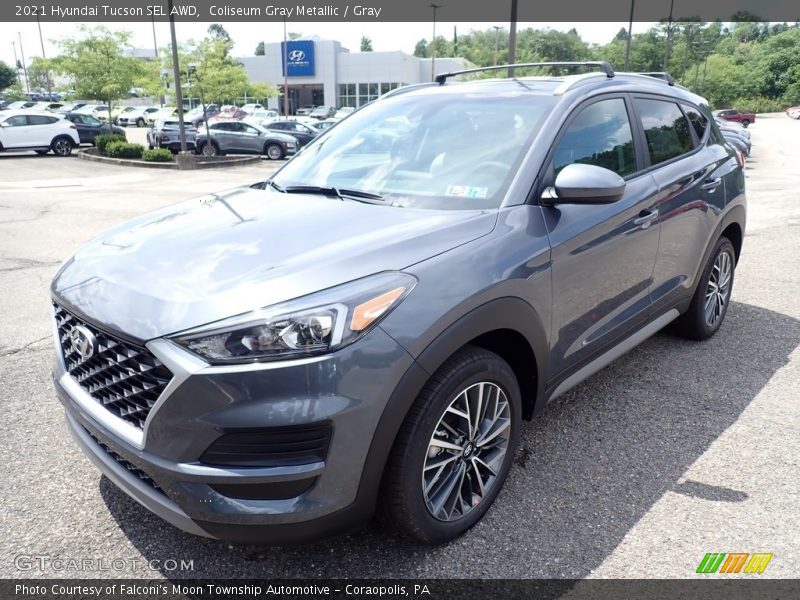 Coliseum Gray Metallic / Gray 2021 Hyundai Tucson SEL AWD
