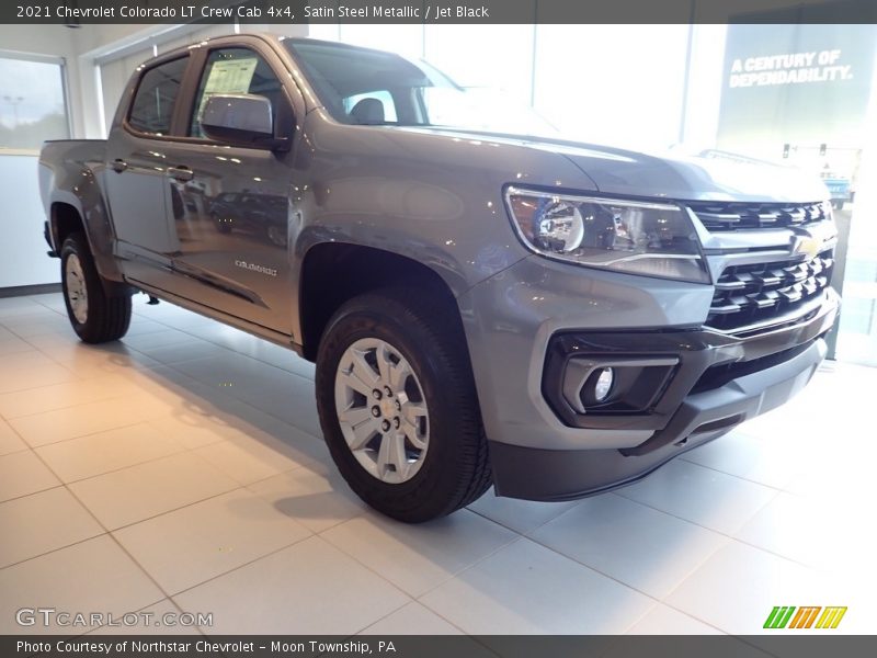 Satin Steel Metallic / Jet Black 2021 Chevrolet Colorado LT Crew Cab 4x4