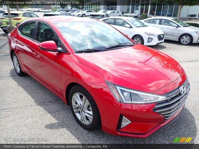 Scarlet Red Pearl / Gray 2020 Hyundai Elantra SEL