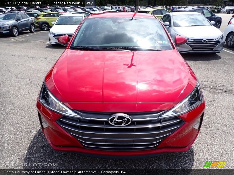 Scarlet Red Pearl / Gray 2020 Hyundai Elantra SEL