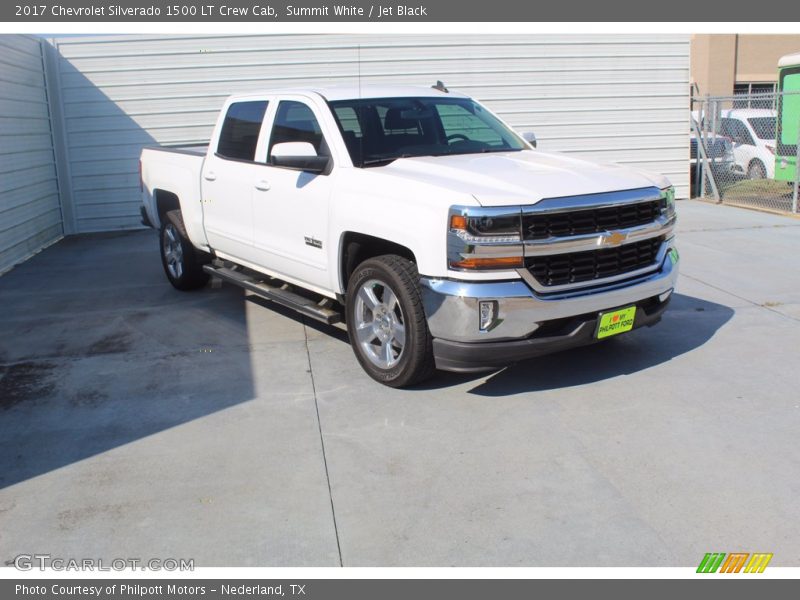 Summit White / Jet Black 2017 Chevrolet Silverado 1500 LT Crew Cab