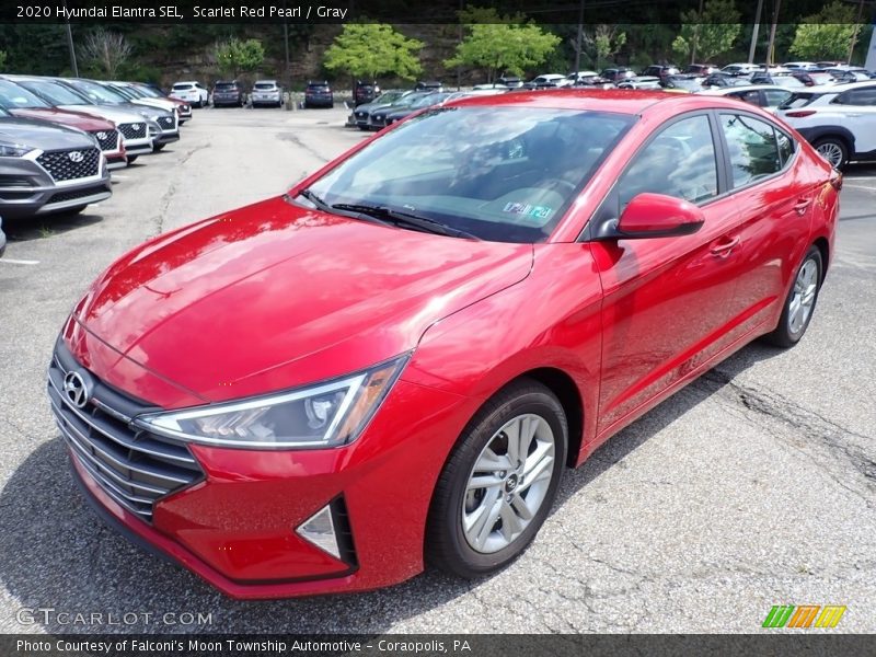 Scarlet Red Pearl / Gray 2020 Hyundai Elantra SEL