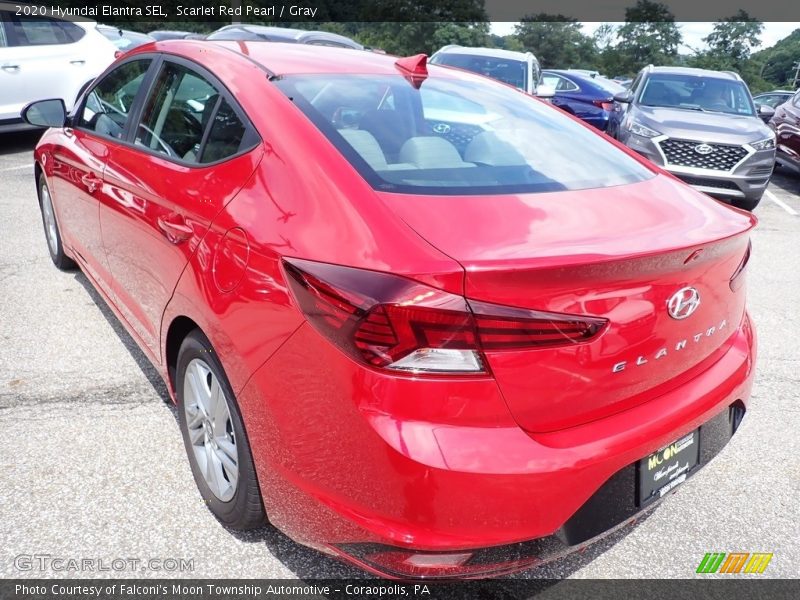 Scarlet Red Pearl / Gray 2020 Hyundai Elantra SEL