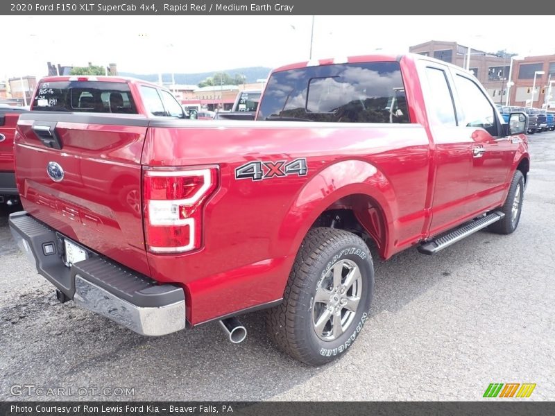 Rapid Red / Medium Earth Gray 2020 Ford F150 XLT SuperCab 4x4