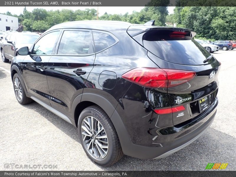 Black Noir Pearl / Black 2021 Hyundai Tucson SEL AWD