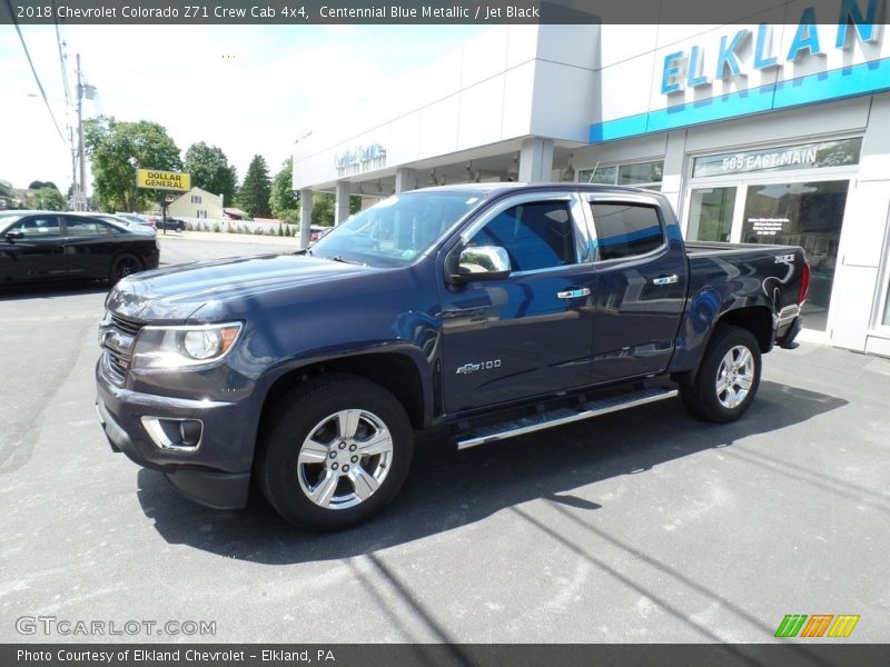 Centennial Blue Metallic / Jet Black 2018 Chevrolet Colorado Z71 Crew Cab 4x4
