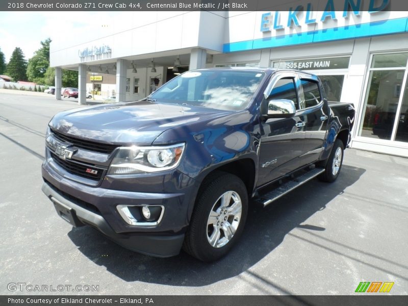Centennial Blue Metallic / Jet Black 2018 Chevrolet Colorado Z71 Crew Cab 4x4