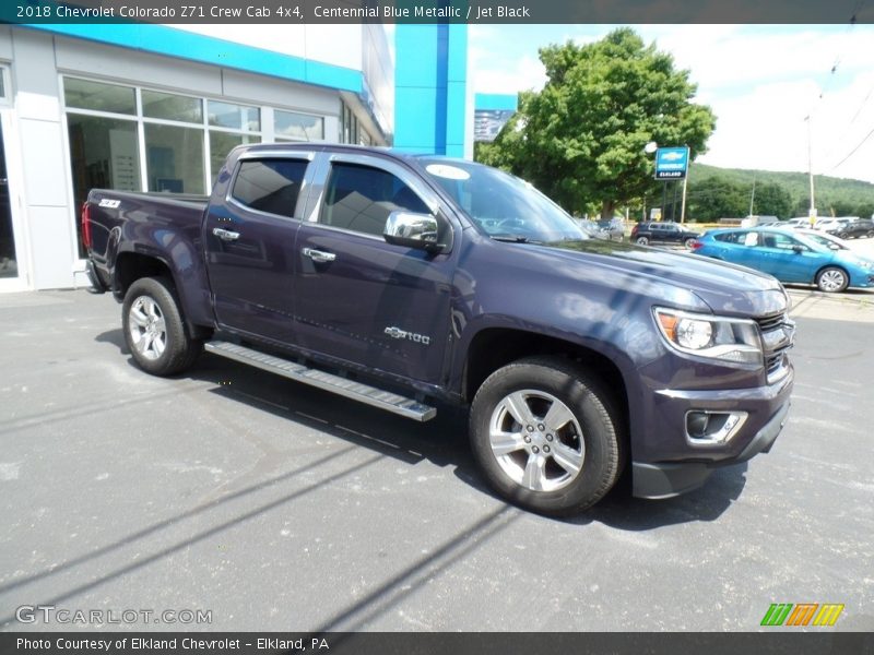 Centennial Blue Metallic / Jet Black 2018 Chevrolet Colorado Z71 Crew Cab 4x4