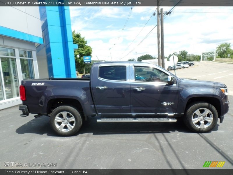 Centennial Blue Metallic / Jet Black 2018 Chevrolet Colorado Z71 Crew Cab 4x4