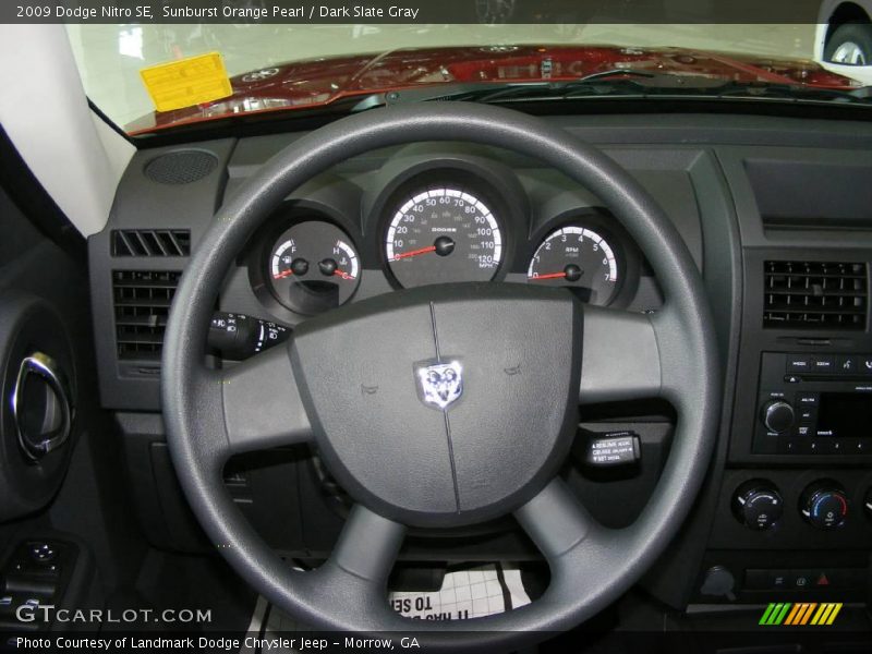 Sunburst Orange Pearl / Dark Slate Gray 2009 Dodge Nitro SE