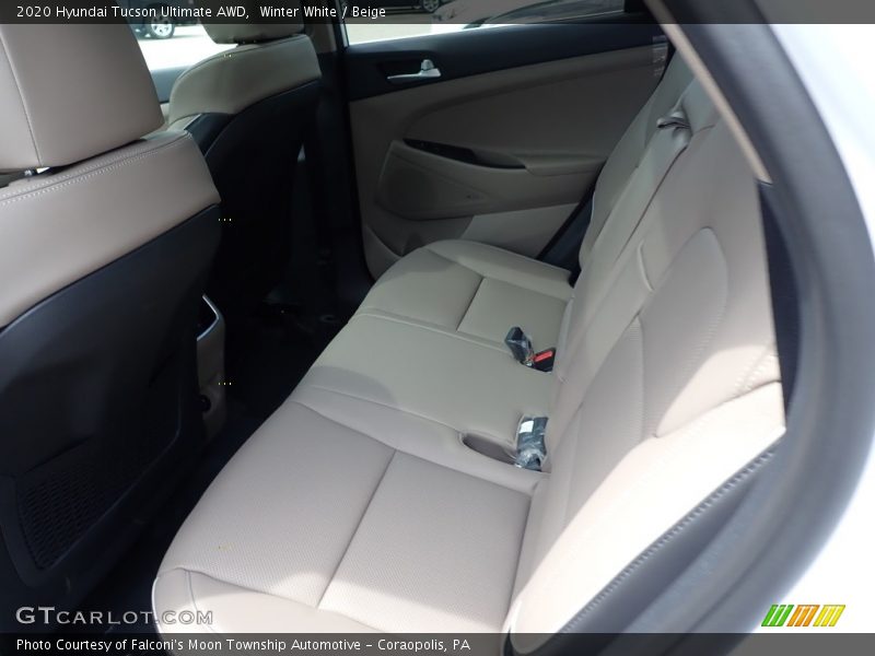 Winter White / Beige 2020 Hyundai Tucson Ultimate AWD