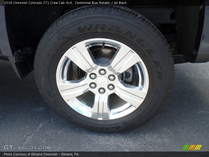 Centennial Blue Metallic / Jet Black 2018 Chevrolet Colorado Z71 Crew Cab 4x4