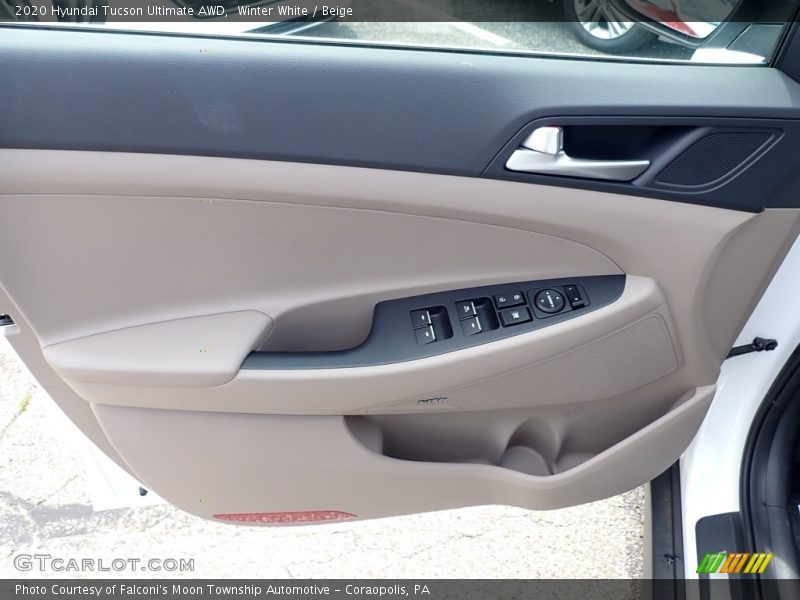 Winter White / Beige 2020 Hyundai Tucson Ultimate AWD