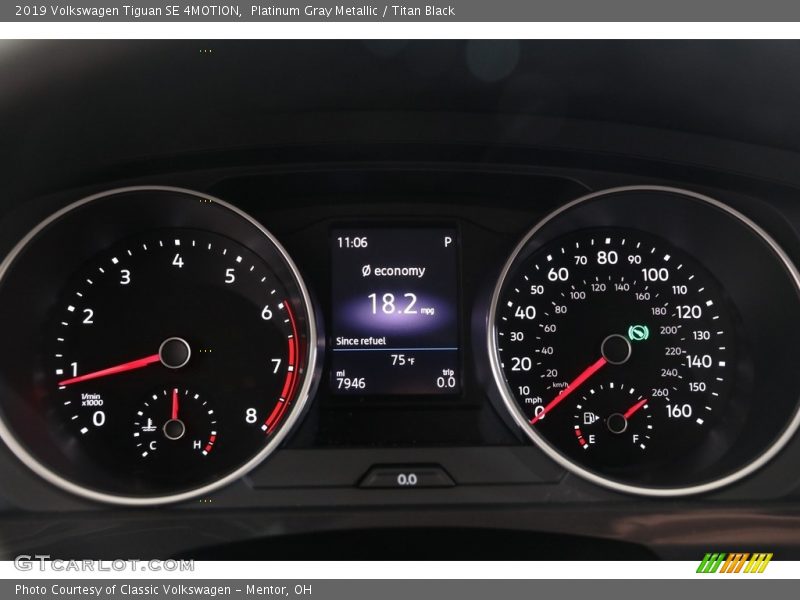 Platinum Gray Metallic / Titan Black 2019 Volkswagen Tiguan SE 4MOTION