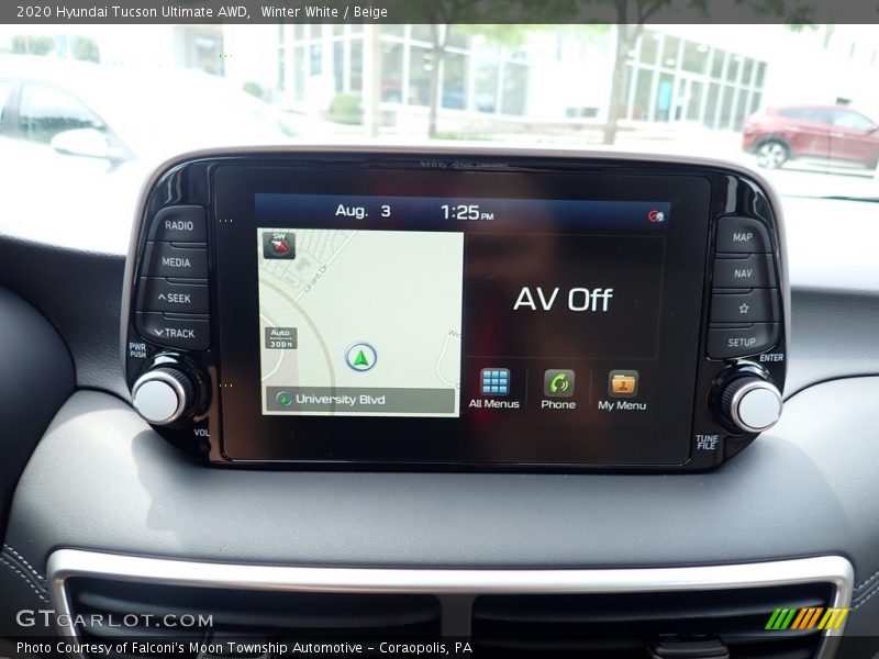 Winter White / Beige 2020 Hyundai Tucson Ultimate AWD