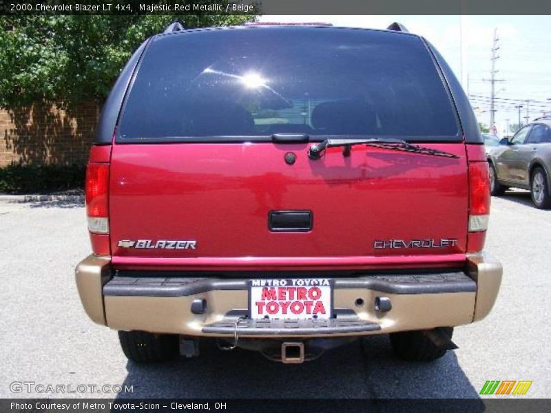 Majestic Red Metallic / Beige 2000 Chevrolet Blazer LT 4x4