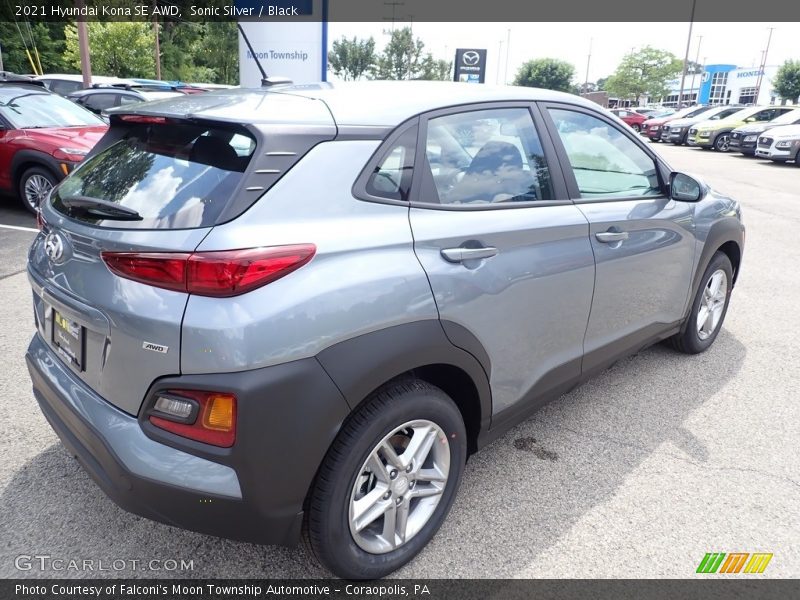 Sonic Silver / Black 2021 Hyundai Kona SE AWD