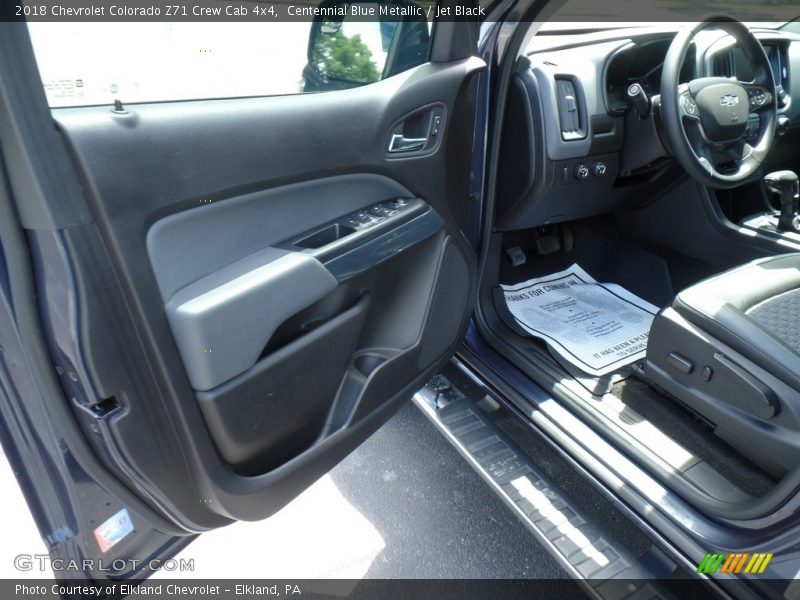 Centennial Blue Metallic / Jet Black 2018 Chevrolet Colorado Z71 Crew Cab 4x4