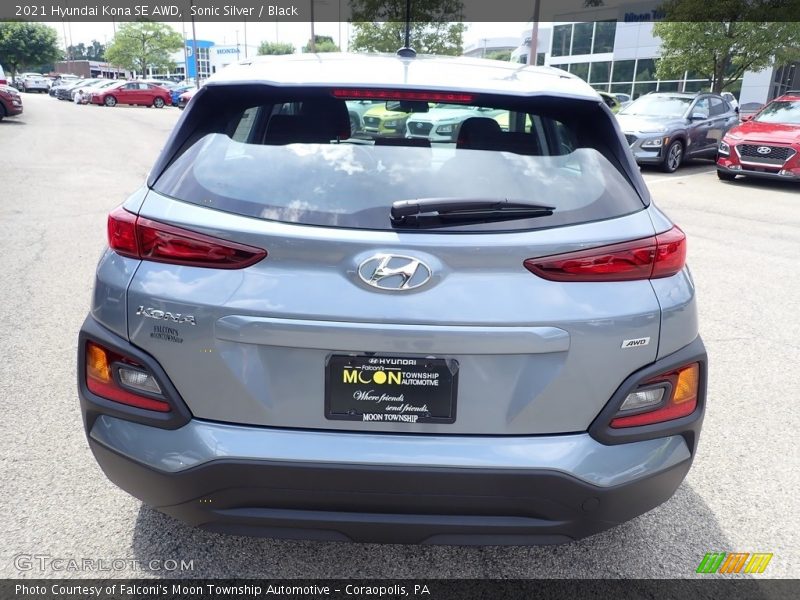 Sonic Silver / Black 2021 Hyundai Kona SE AWD