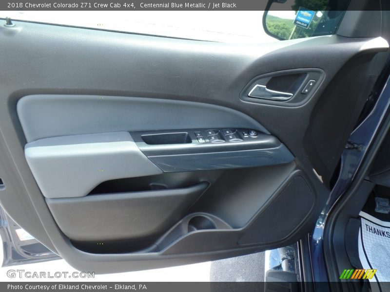Centennial Blue Metallic / Jet Black 2018 Chevrolet Colorado Z71 Crew Cab 4x4