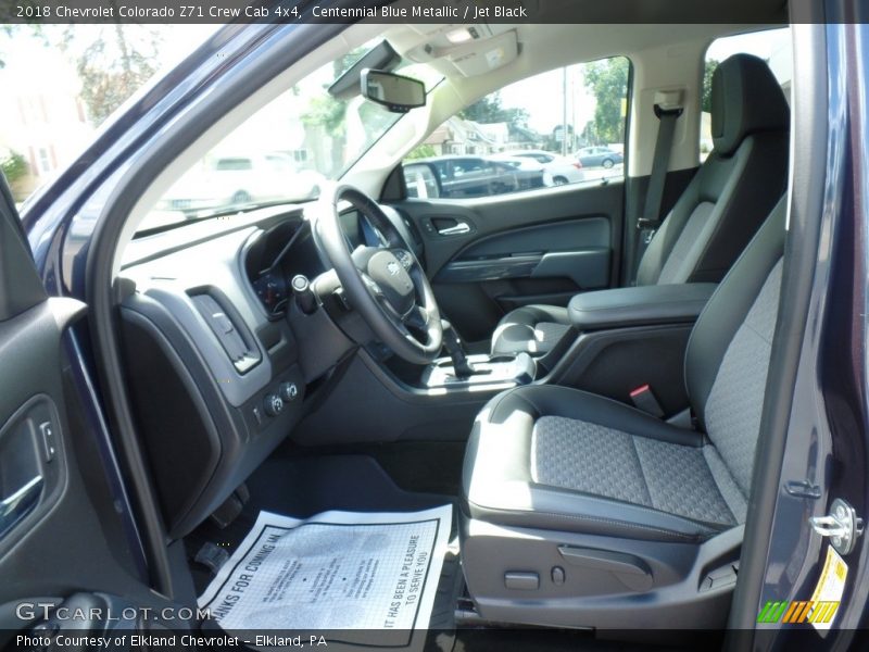 Centennial Blue Metallic / Jet Black 2018 Chevrolet Colorado Z71 Crew Cab 4x4