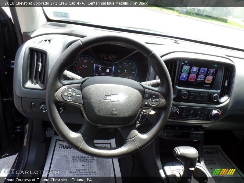 Centennial Blue Metallic / Jet Black 2018 Chevrolet Colorado Z71 Crew Cab 4x4