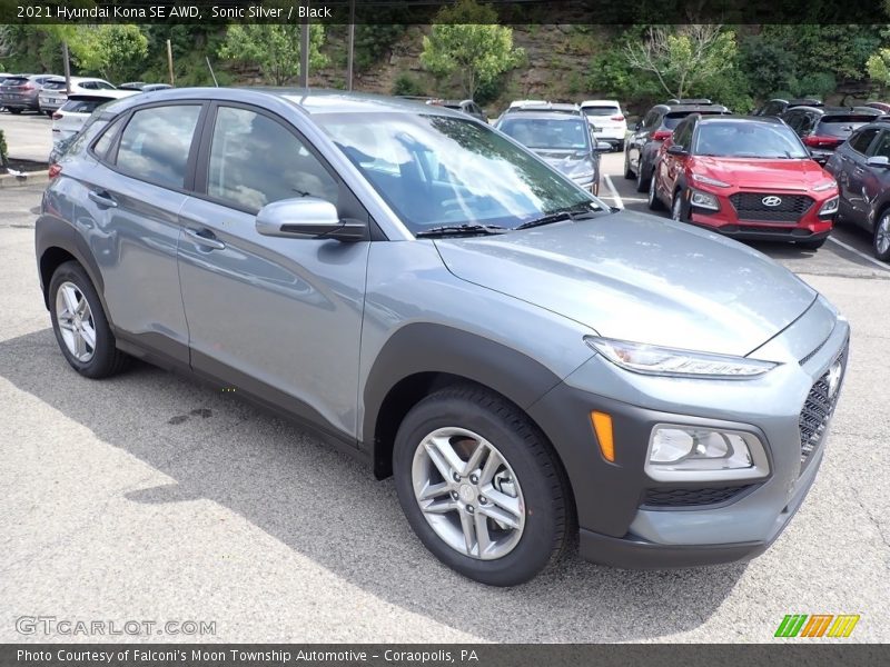 Sonic Silver / Black 2021 Hyundai Kona SE AWD