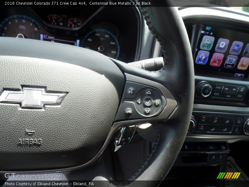 Centennial Blue Metallic / Jet Black 2018 Chevrolet Colorado Z71 Crew Cab 4x4