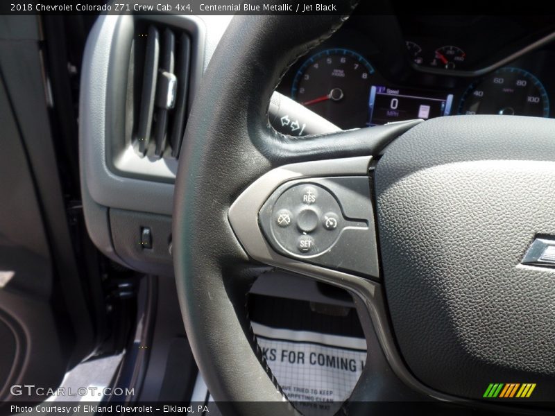 Centennial Blue Metallic / Jet Black 2018 Chevrolet Colorado Z71 Crew Cab 4x4